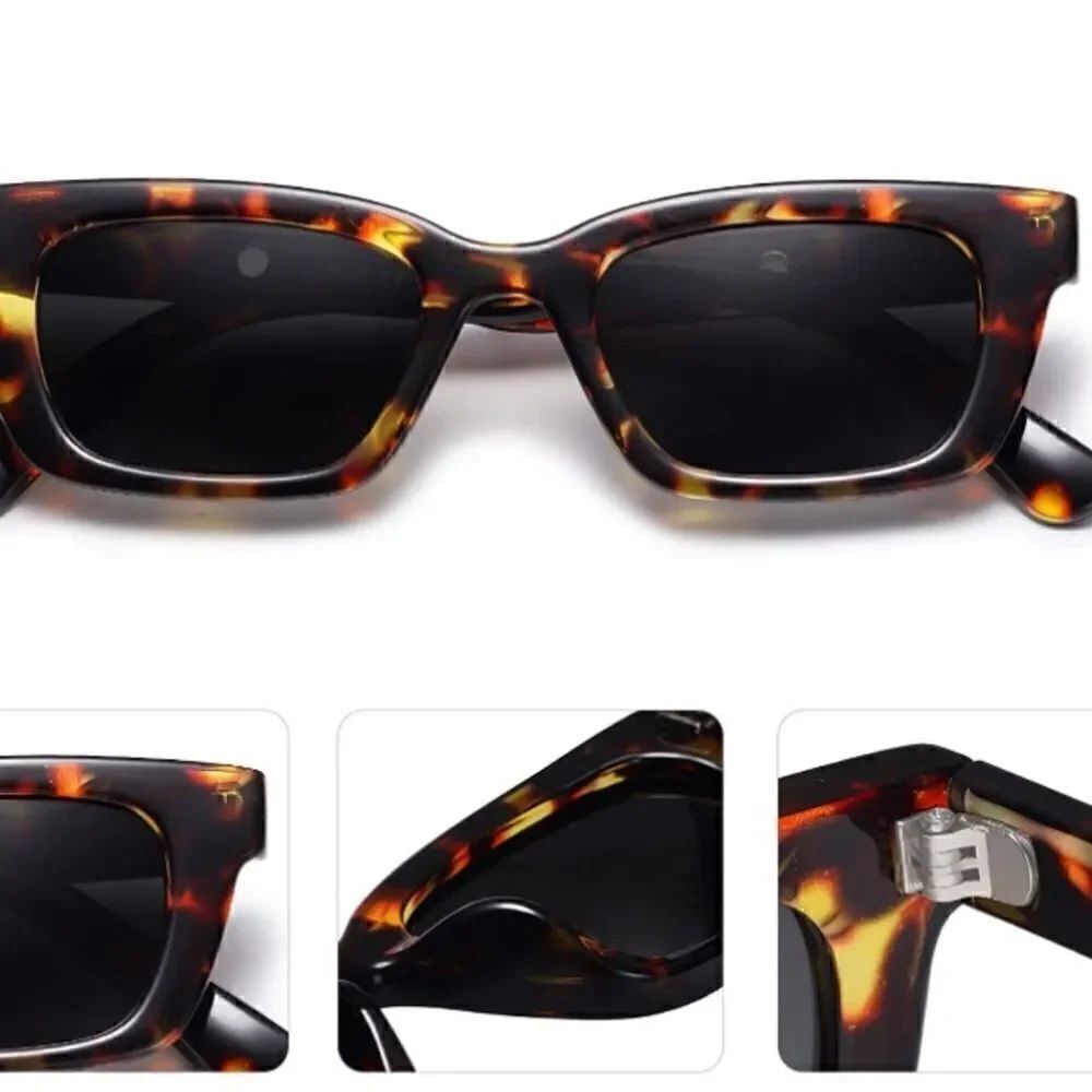 Rectangular Retro Chunky Sunglasses - Picture 4 of 5
